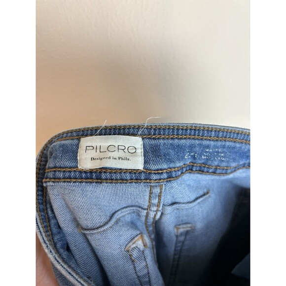 Pilcro 24 Vintage Bell Mid Rise Kick Flare Jeans Denim Blue Bootcut - Picture 6 of 7